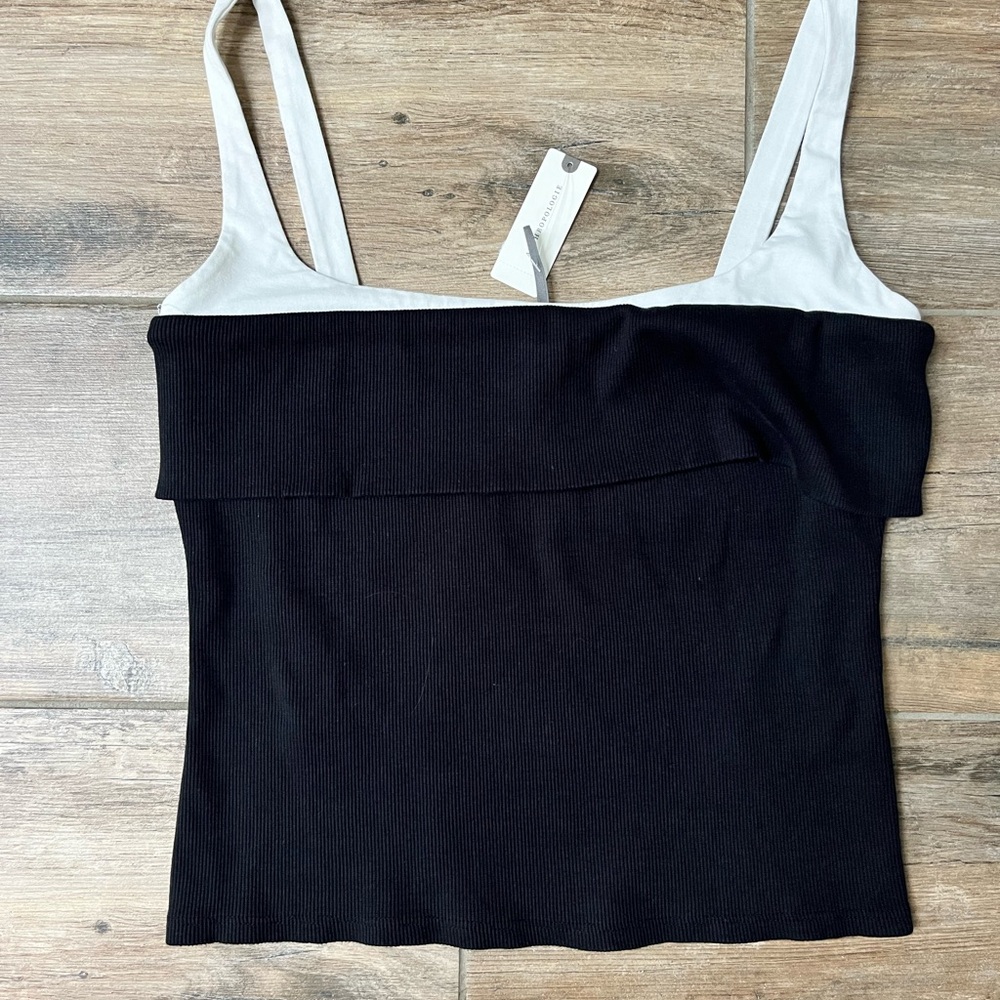 Anthropologie Black and White Tank Top